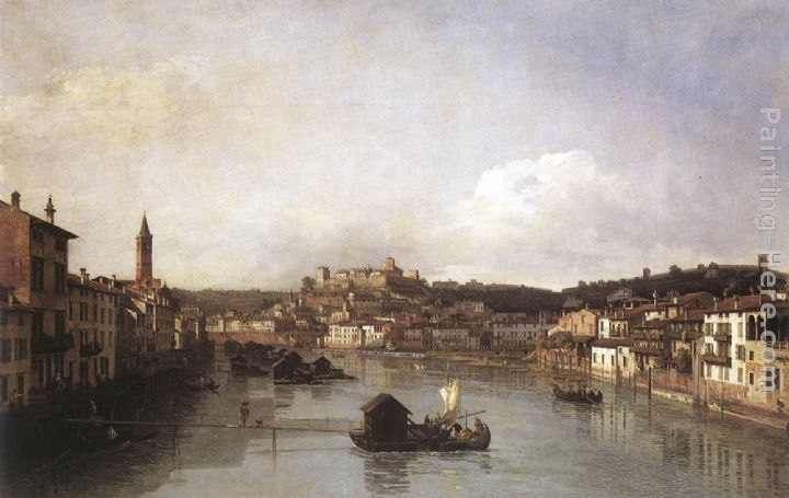 Bernardo Bellotto View of Verona and the River Adige from the Ponte Nuovo